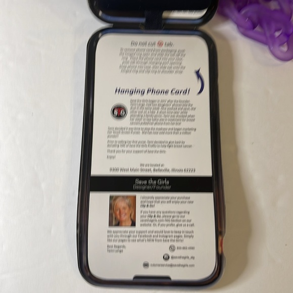 Brand New Save the Girls Clip & Go Purple Phone Crossbody - Picture 7 of 13